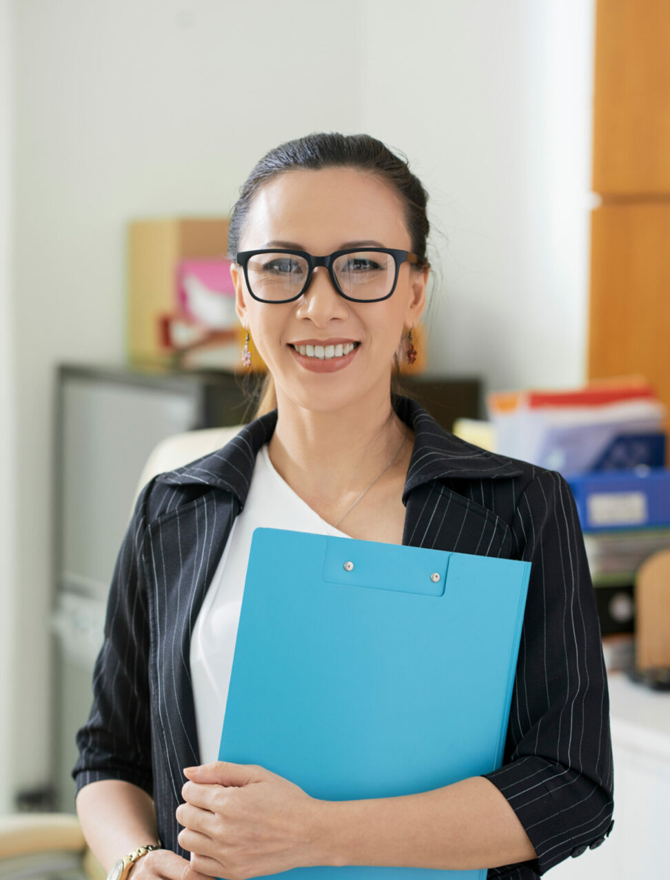 Smiling businesswoman